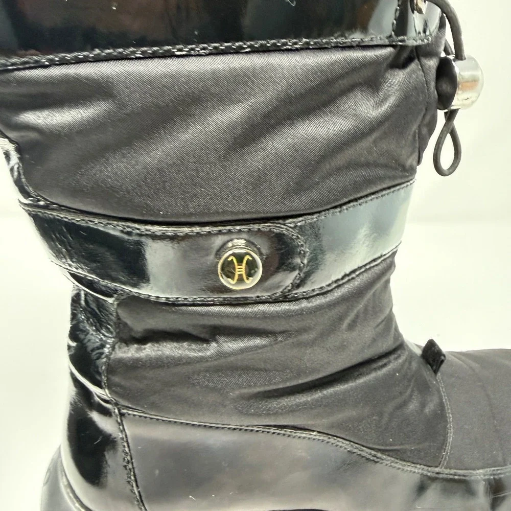 Cole Haan Single LEFT Boot 7.5B Black Quilted Patent Snow Winter Replace D18525